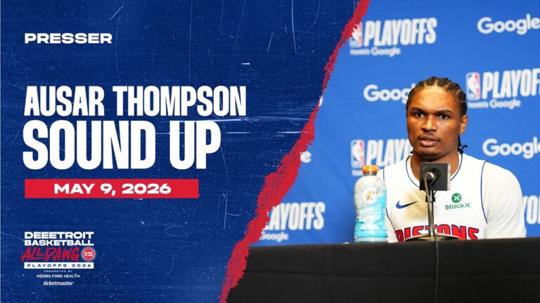 Round 2 Game 3: Post-Game Press Conference: Ausar Thompson Pistons vs. Cavs 05.09.26
