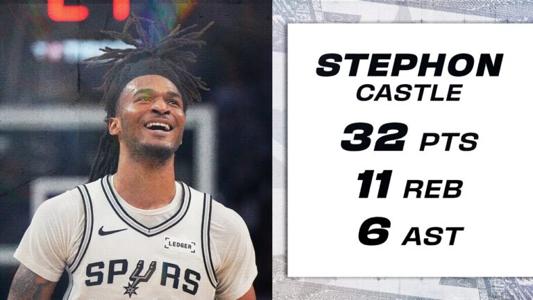 Steph Castle Goes Off For 32 Points, 11 Rebounds In Spurs Win!