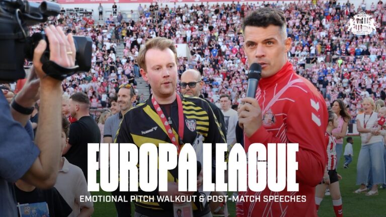 Sunderland QUALIFY for Europa League Emotional Pitch Walkout & Post-Match Speeches