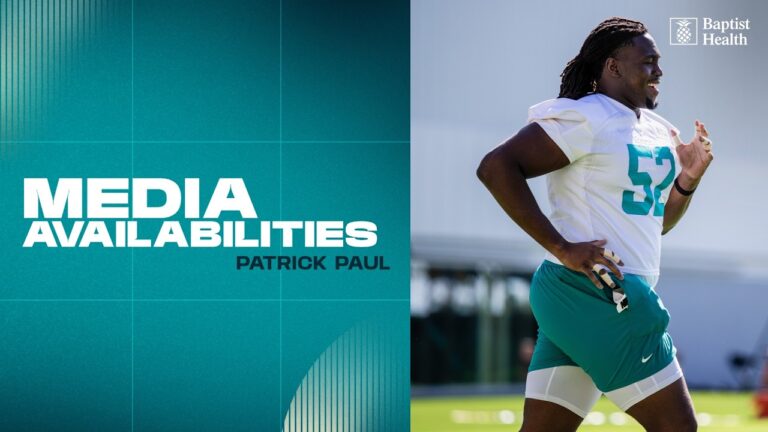 T Patrick Paul meets with the media Miami Dolphins