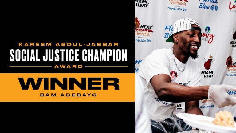 The Moment Bam Was Announced The NBA Social Justice Champion Award Winner On NBC