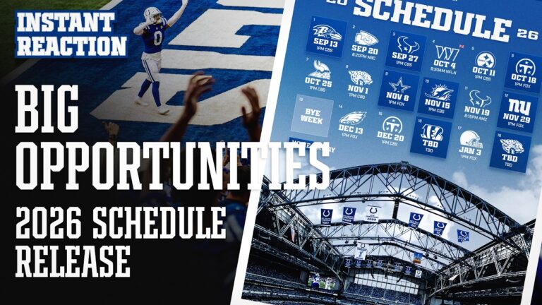 The most interesting things about Colts’ 2026 schedule Instant Reaction NFL Podcast