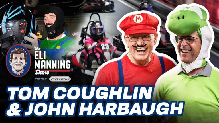 The ULTIMATE Mario Kart Race with Tom Coughlin &amp John Harbaugh! The Eli Manning Show
