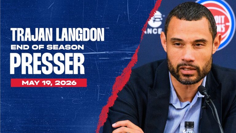 Trajan Langdon End of Season Press Conference Detroit Pistons 2025-26