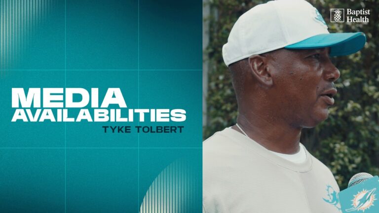 Tyke Tolbert meets with the media Miami Dolphins