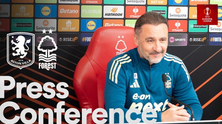 Vítor Pereira & Nikola Milenković Press Conference Forest vs Aston Villa UEFA Europa League