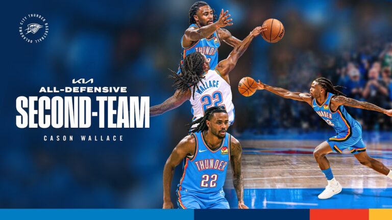 Wallace named to Kia NBA All-Defensive Second Team All 150 Regular Season Steals OKC Thunder