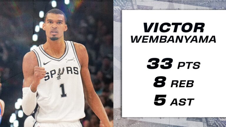 Wemby Drops 33 Points To Help Spurs Tie Series