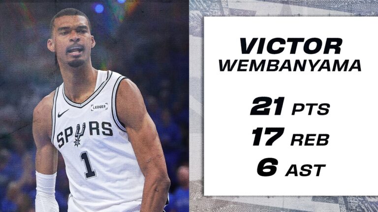 Wemby Records Another Double-Double in Western Conference Finals Game 2 vs. OKC