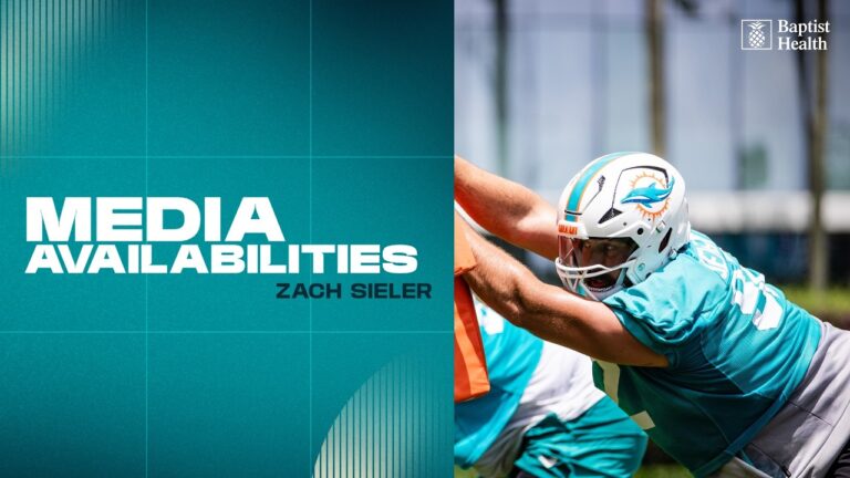 Zach Sieler meets with the media Miami Dolphins