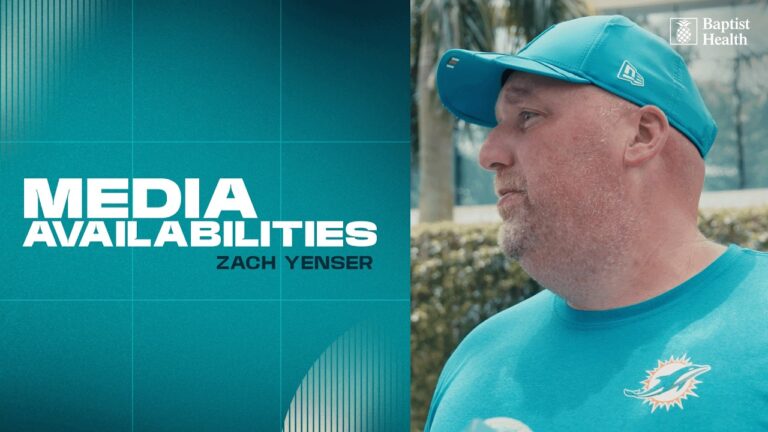 Zach Yenser meets with the media Miami Dolphins