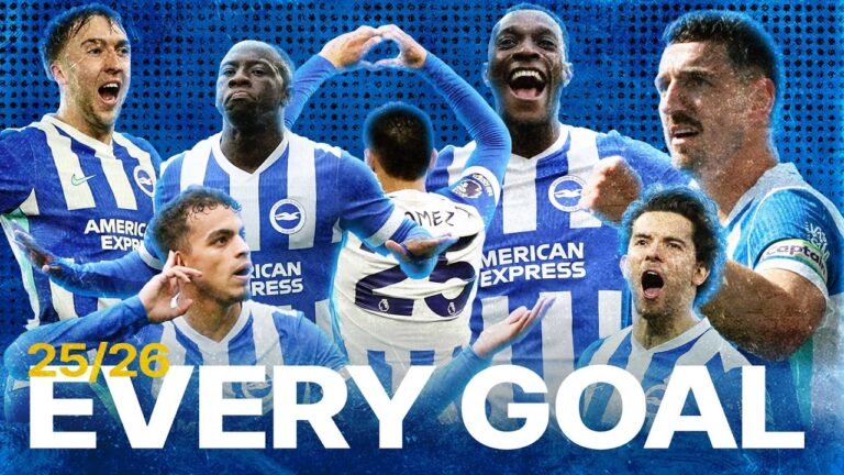 2025 26 EVERY GOAL Brighton &amp Hove Albion