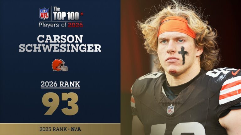 93: Carson Schwesinger (LB, Browns) Top 100 Players of 2026