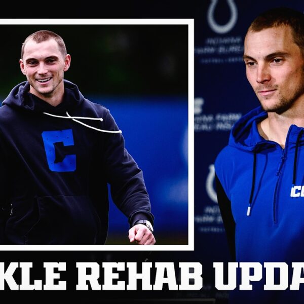 Alec Pierce explains rehab process from offseason ankle surgery