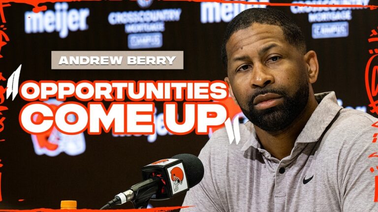 Andrew Berry Press Conference: Opportunities come up