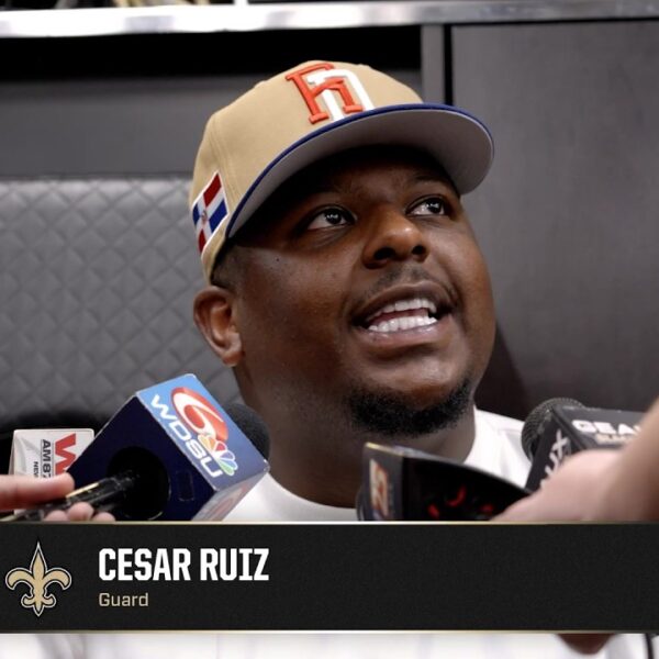 Cesar Ruiz on offensive line, Tyler Shough’s leadership Saints Minicamp 2026