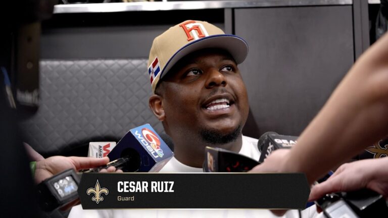 Cesar Ruiz on offensive line, Tyler Shough’s leadership Saints Minicamp 2026