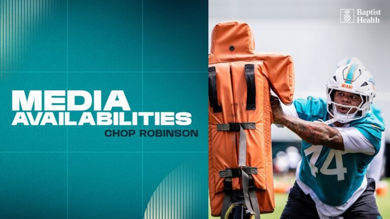 Chop Robinson meets with the media Miami Dolphins