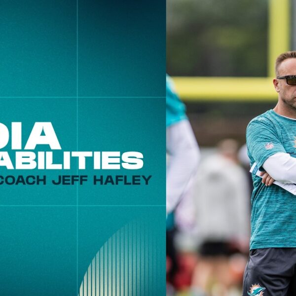 Coach Jeff Hafley meets with the media Miami Dolphins
