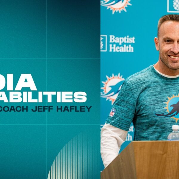 Coach Jeff Hafley meets with the media Miami Dolphins
