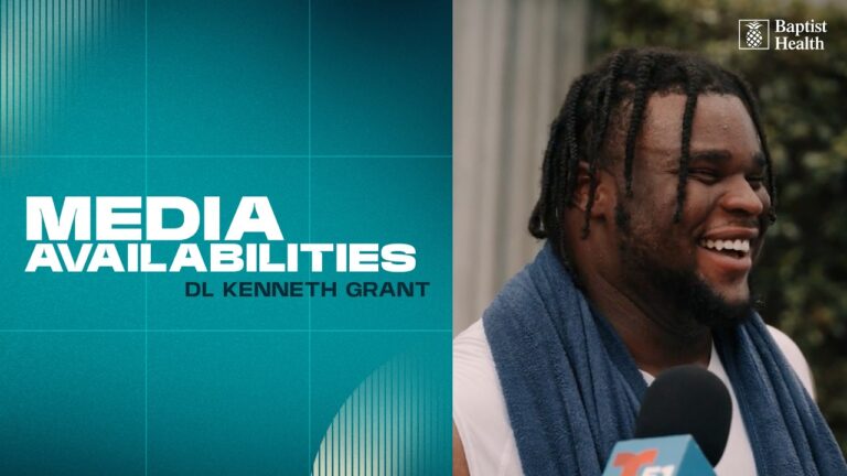 DL Kenneth Grant meets with the media Miami Dolphins