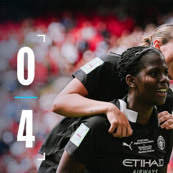 EXTENDED HIGHLIGHTS Brighton 0-4 Man City City secure WSL and FA Cup double for first time!