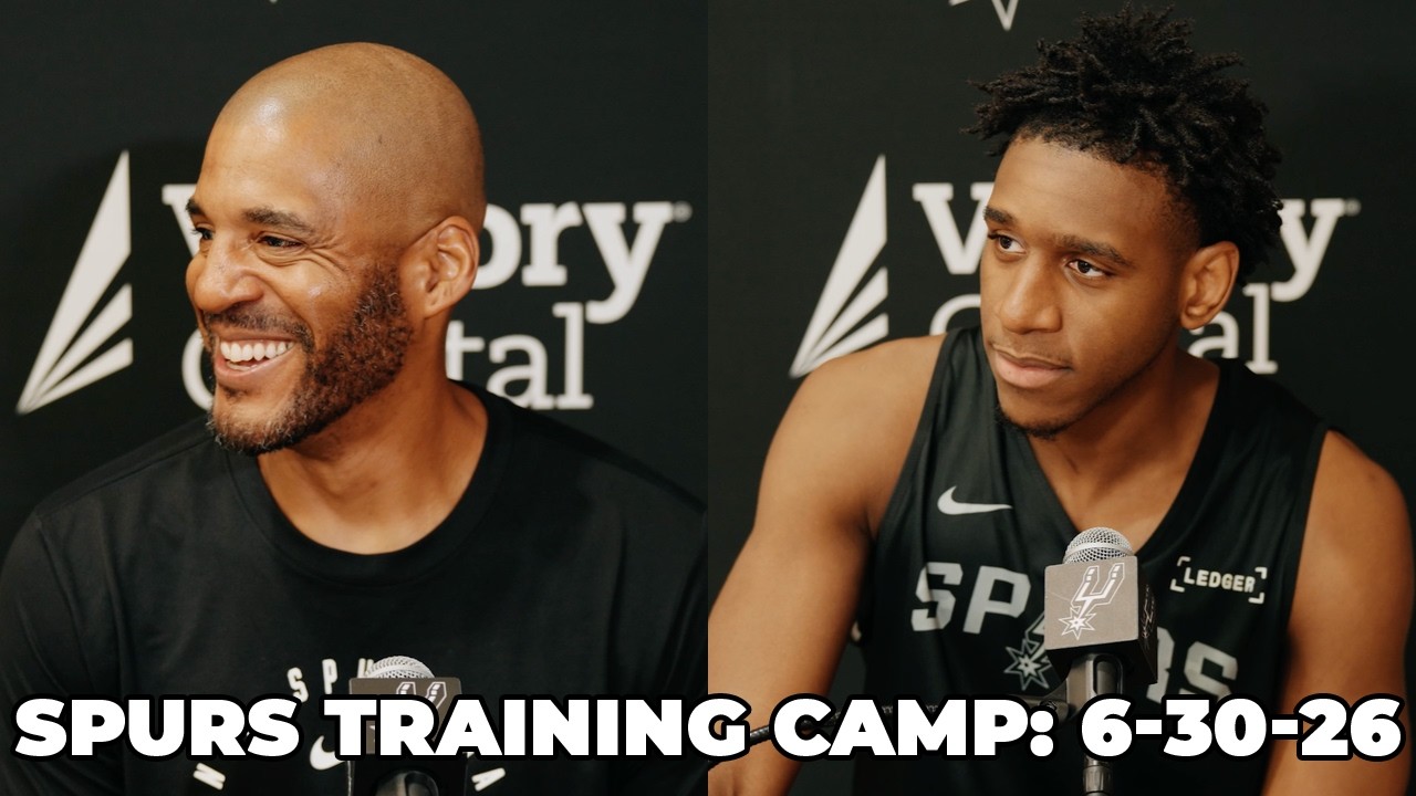 Full Spurs Training Camp Media Availability: Spurs Coach Corliss Williamson and Tarris Reed Jr.