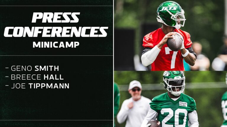 Geno Smith and Breece Hall Discuss Knicks Championship 2026 Jets Mini-Camp