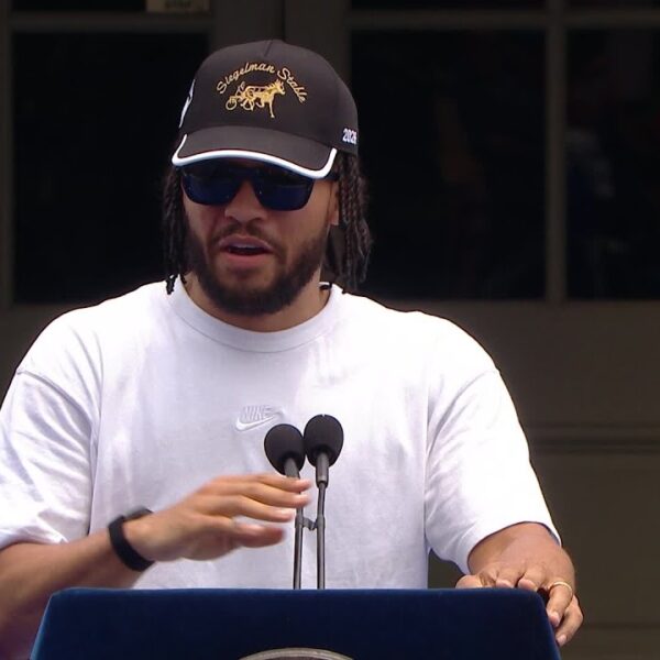 Jalen Brunson Speaks At The New York Knicks Championship Parade & Ceremony