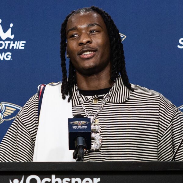 Jaron Pierre Jr. Introductory Press Conference New Orleans Pelicans