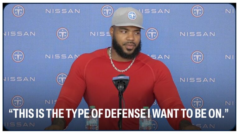 Jeffrey Simmons, Elic Ayomanor, Keldric Faulk & Cody Barton Meet with Media Tennessee Titans