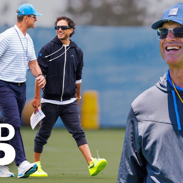 Jim Harbaugh Mic’d Up At Chargers Minicamp