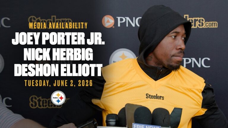 Joey Porter Jr., Nick Herbig, DeShon Elliott Media Availability (June 2) Pittsburgh Steelers