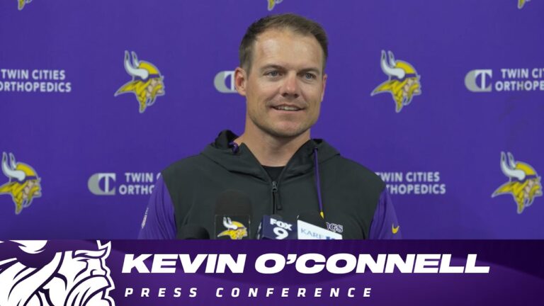 Kevin O’Connell Talks Caleb Etienne, Player Development & Vikings Offensive Line Minnesota Vikings