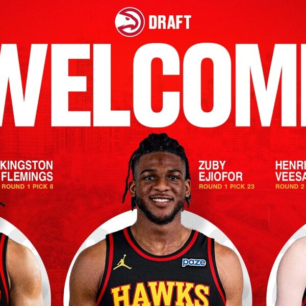 Kingston Flemings, Zuby Ejiofor, Henri Veesaar Welcome Press Conference Atlanta Hawks NBA Draft