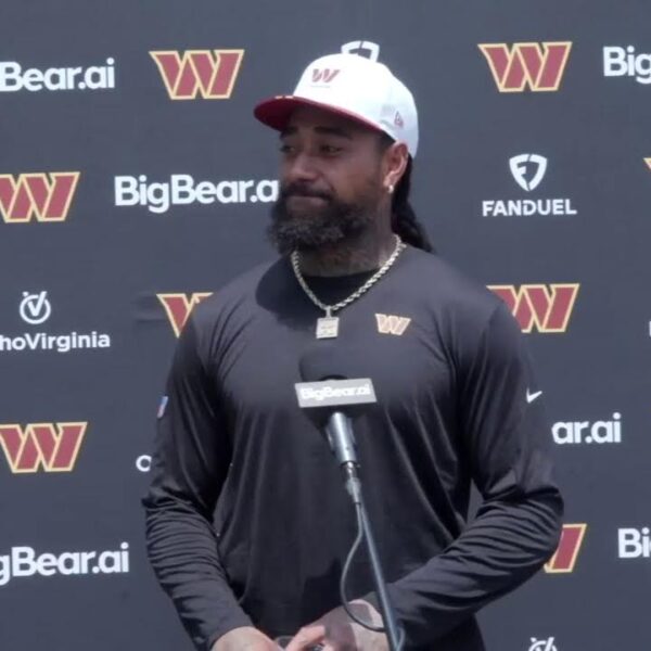 LIVE: OLB Frankie Luvu Speaks To The Media After Today’s OTA Washington Commanders