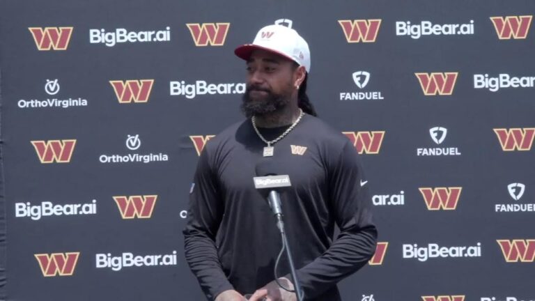 LIVE: OLB Frankie Luvu Speaks To The Media After Today’s OTA Washington Commanders