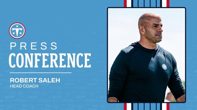 Live Press Conference: 10:15 AM CT: Titans HC Robert Saleh and Coordinators