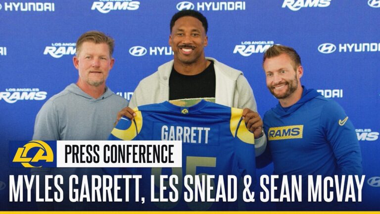 Myles Garrett, Sean McVay & Les Snead Address The Media Following Trade With The Browns