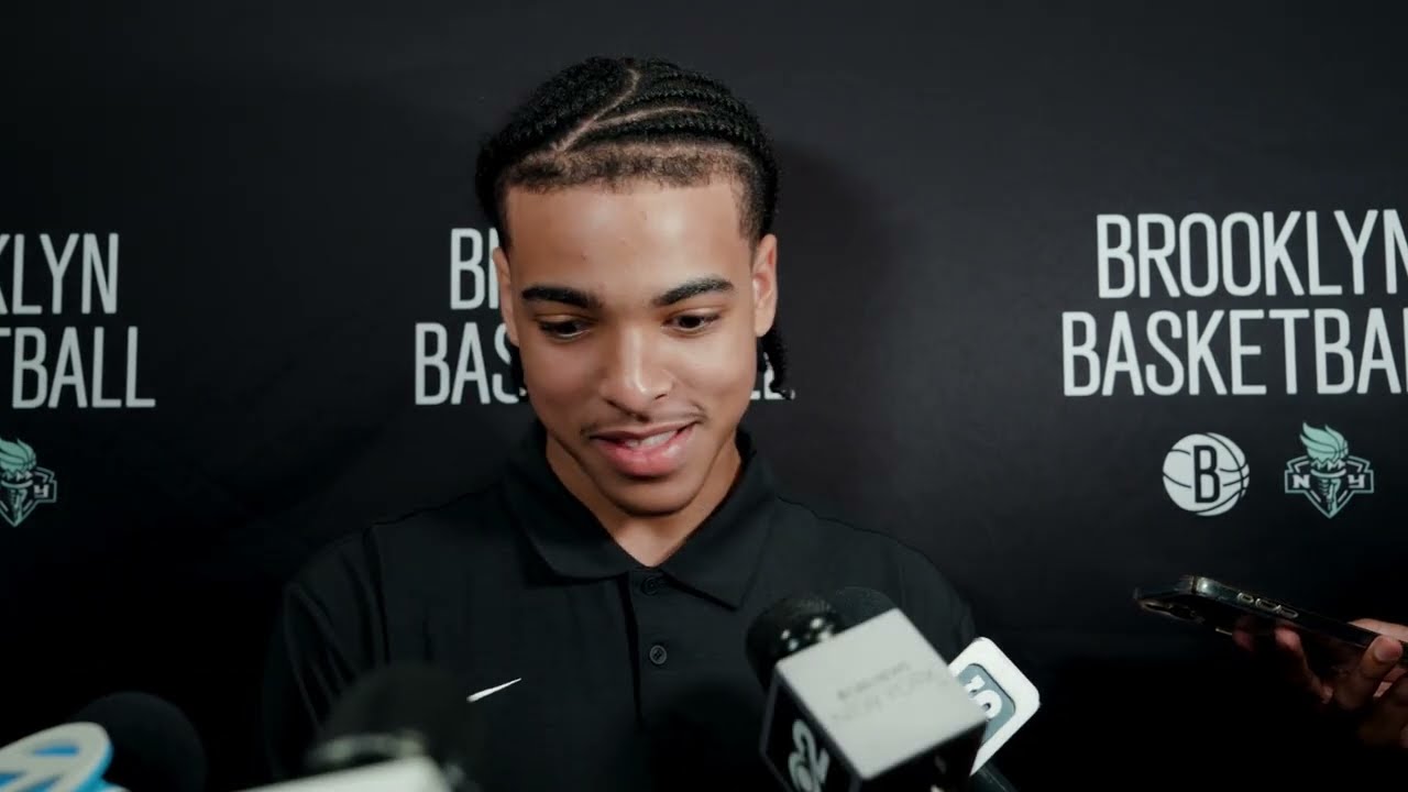 Nets Rookies Mikel Brown Jr., Joshua Jefferson & Tyler Bilodeau GM Sean Marks Media Availability