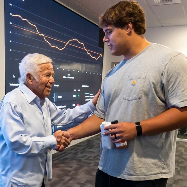New England Patriots Rookies Visit Blue Square Alliance Against Hate With Robert Kraft