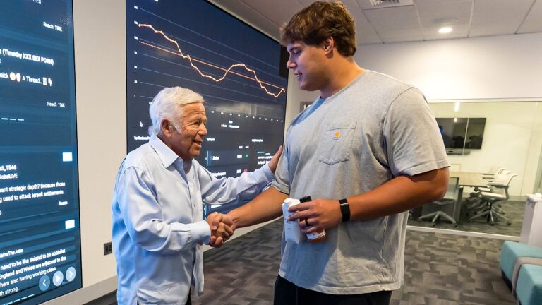 New England Patriots Rookies Visit Blue Square Alliance Against Hate With Robert Kraft