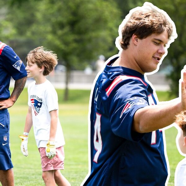 New England Patriots Rookies Visit Local High School for Youth Football Clinic