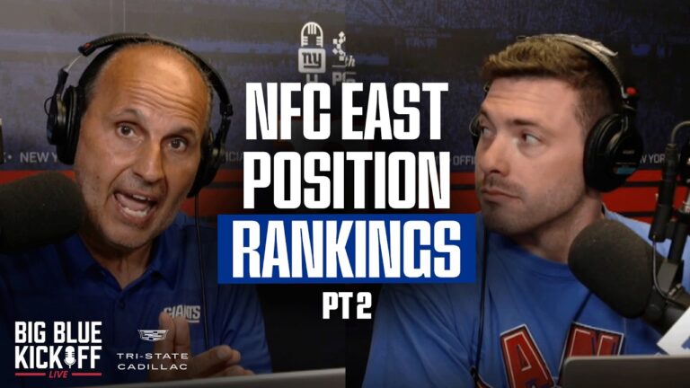 NFC East Position Rankings Part II Big Blue Kickoff New York Giants