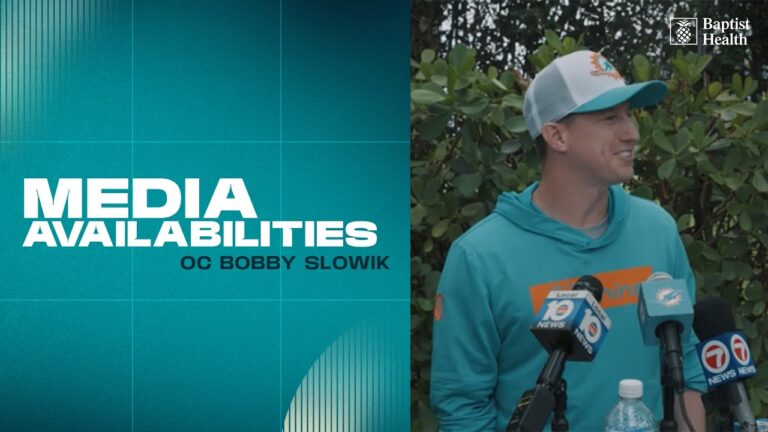 OC Bobby Slowik meets with the media Miami Dolphins