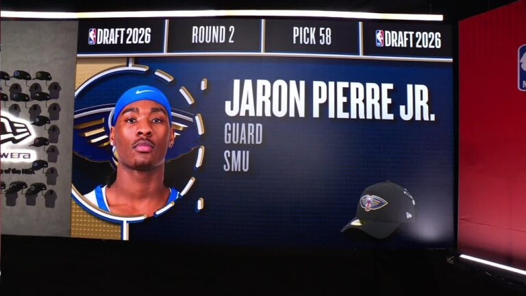 Pick 58: Jaron Pierre Jr. joins the Pelicans during the 2026 NBA Draft