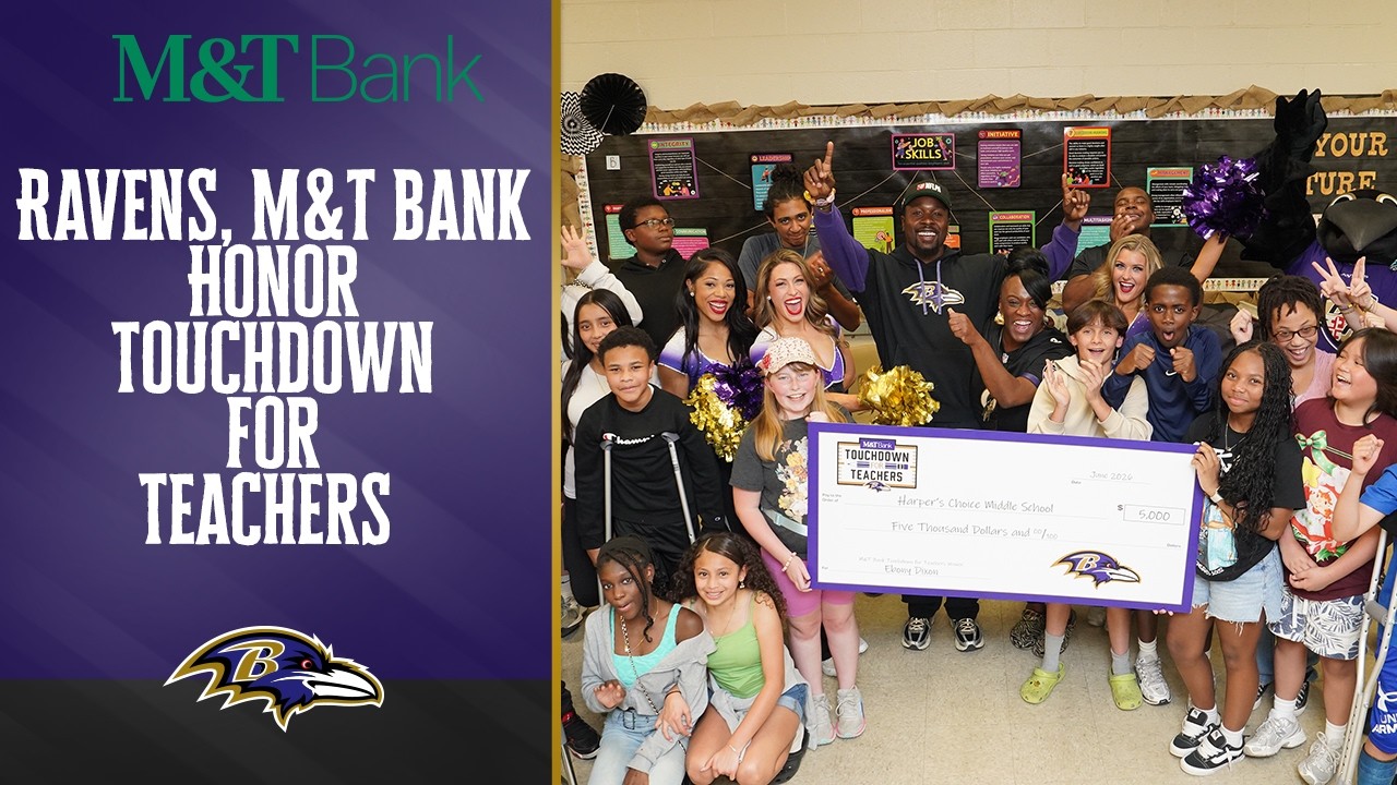 Ravens Honor Touchdown for Teachers Recipient Ebony Dixon Baltimore Ravens