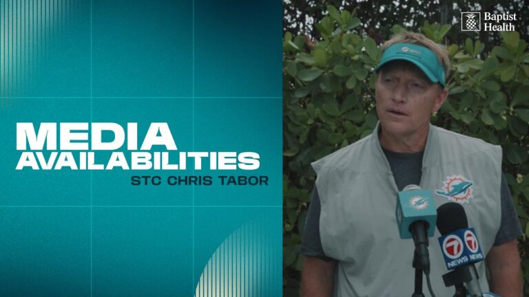 STC Chris Tabor meets with the media Miami Dolphins