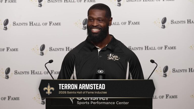 Terron Armstead speaks on induction 2026 Saints Hall of Fame Announcement