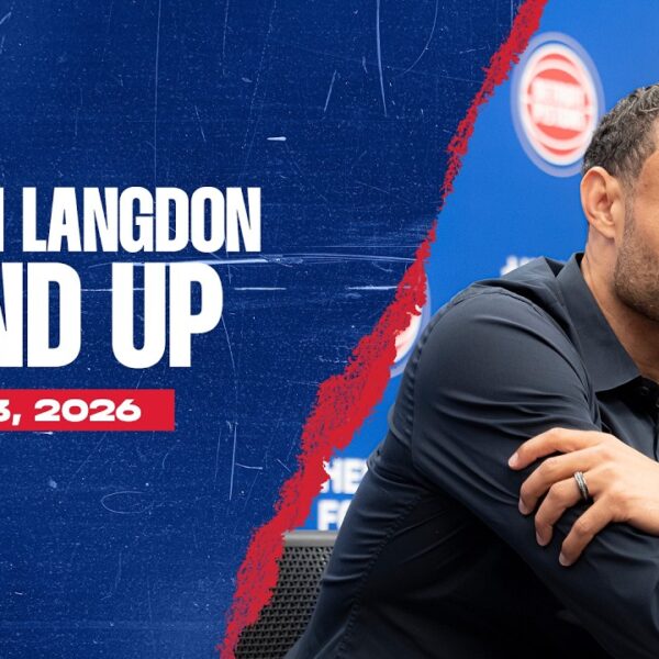 Trajan Langdon Draft Press Conference Detroit Pistons 2026